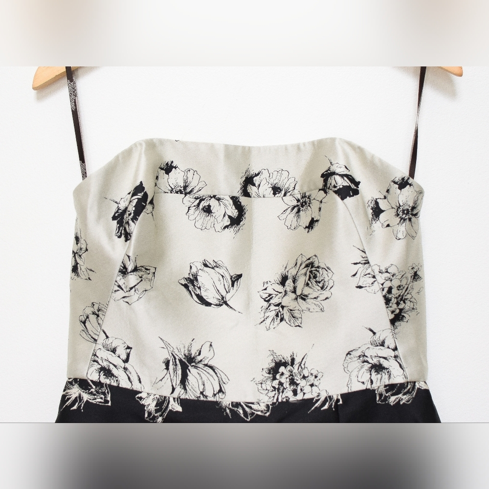 Lela Rose Black and White Strapless Dress - Picture 3 of 14